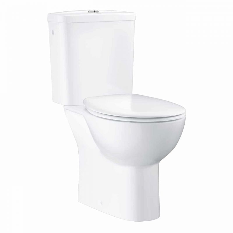 SET VAS WC BAU CERAMIC EVACUARE LATERALA CU REZERVOR  ALIMENTARE LATERALA 3/6 L SI CAPAC SOFT CLOSE, 61.9X36.4